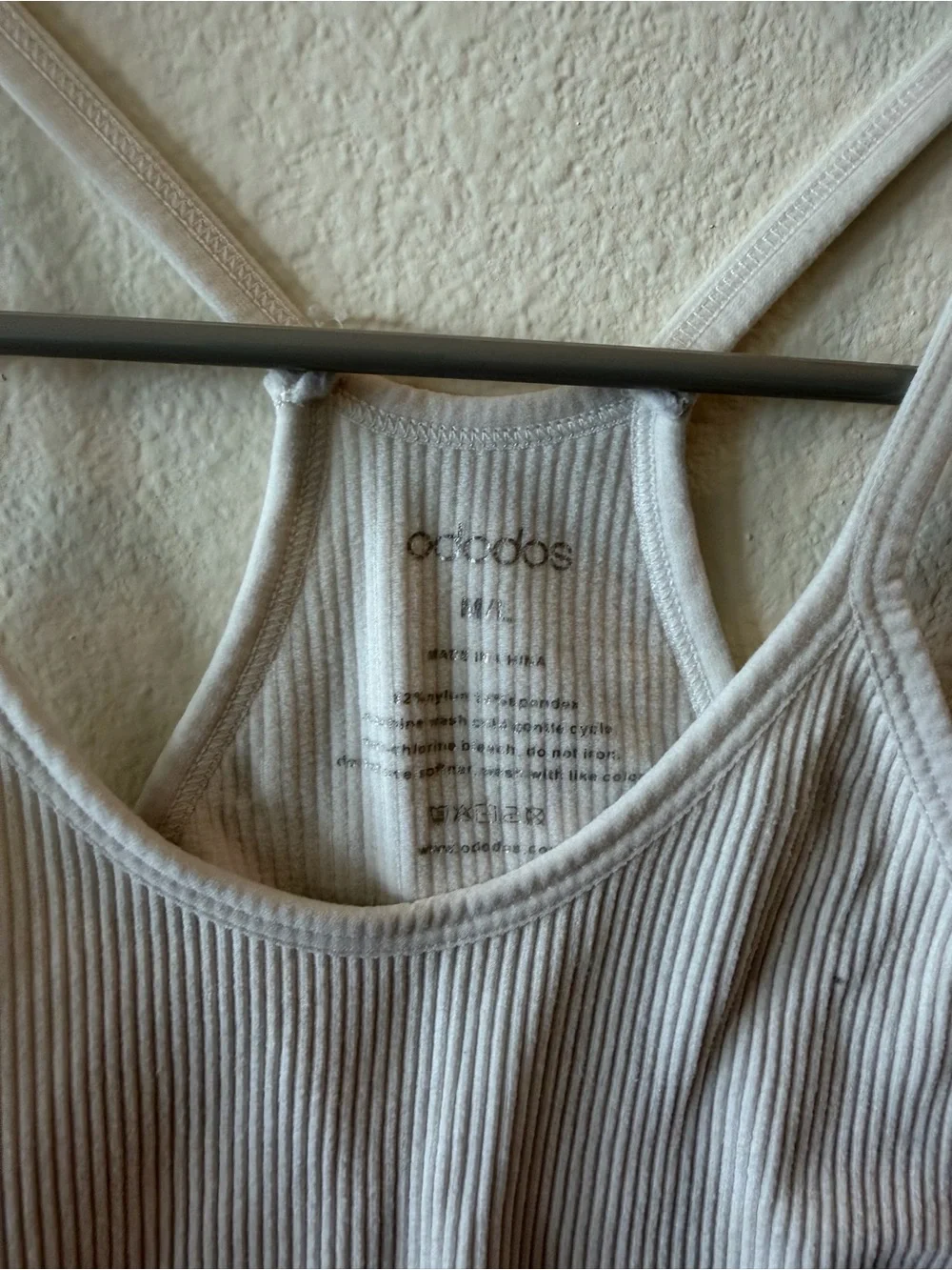 Aritzia Cream Ribbed Racerback Tank - Picture 3 of 3